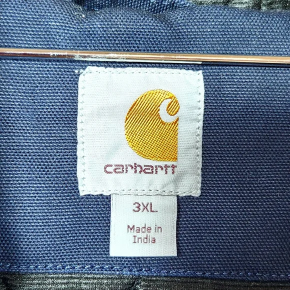 Carhartt "Duck Active Jacket" Quilted Flannel Lined Coat Navy | Men's Size 3XL - Picture 7 of 12